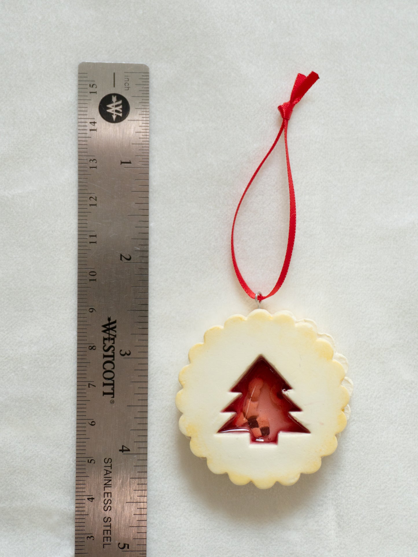 Linzer Cookie Shaker Ornament