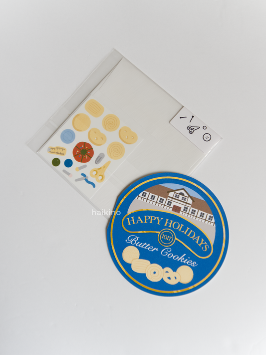 Happy Holiday Danish Butter Cookie Tin Card