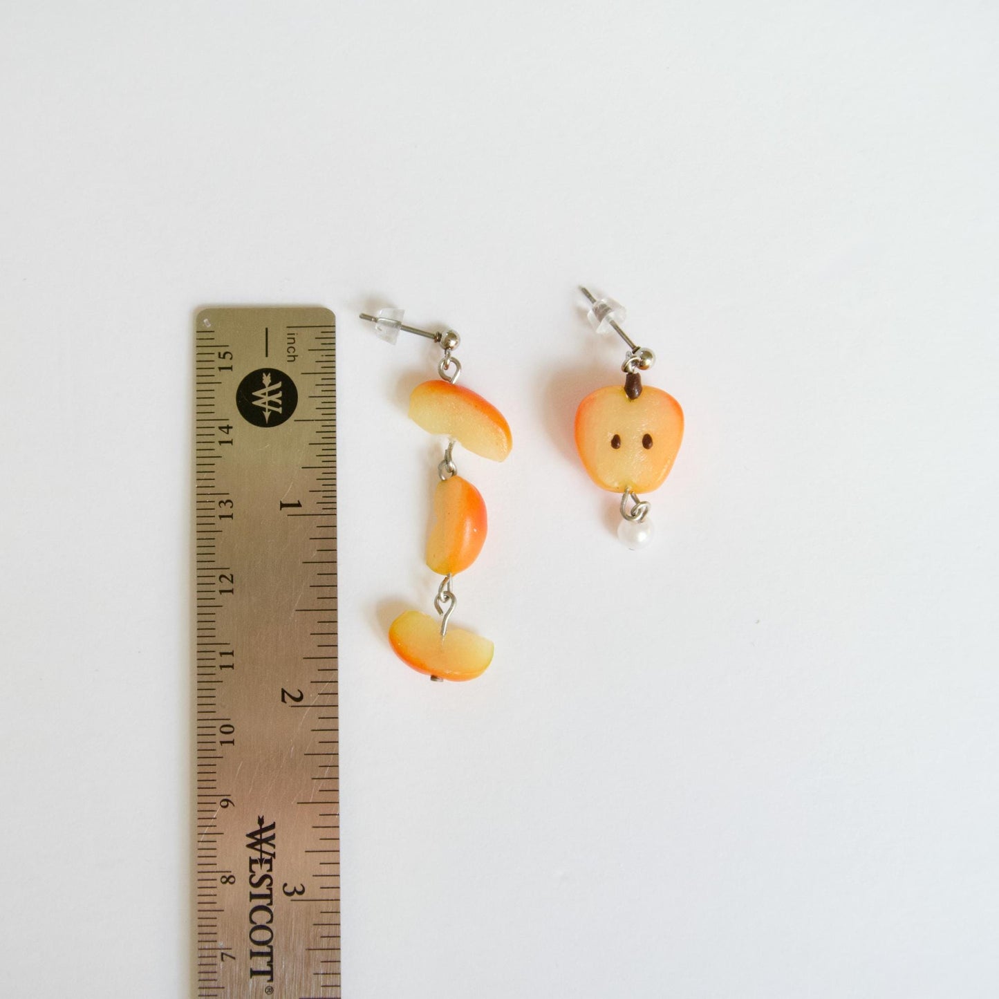 Sliced Apple Dangle Earrings
