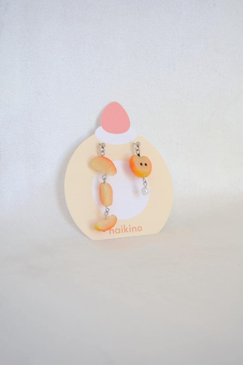 Sliced Apple Dangle Earrings
