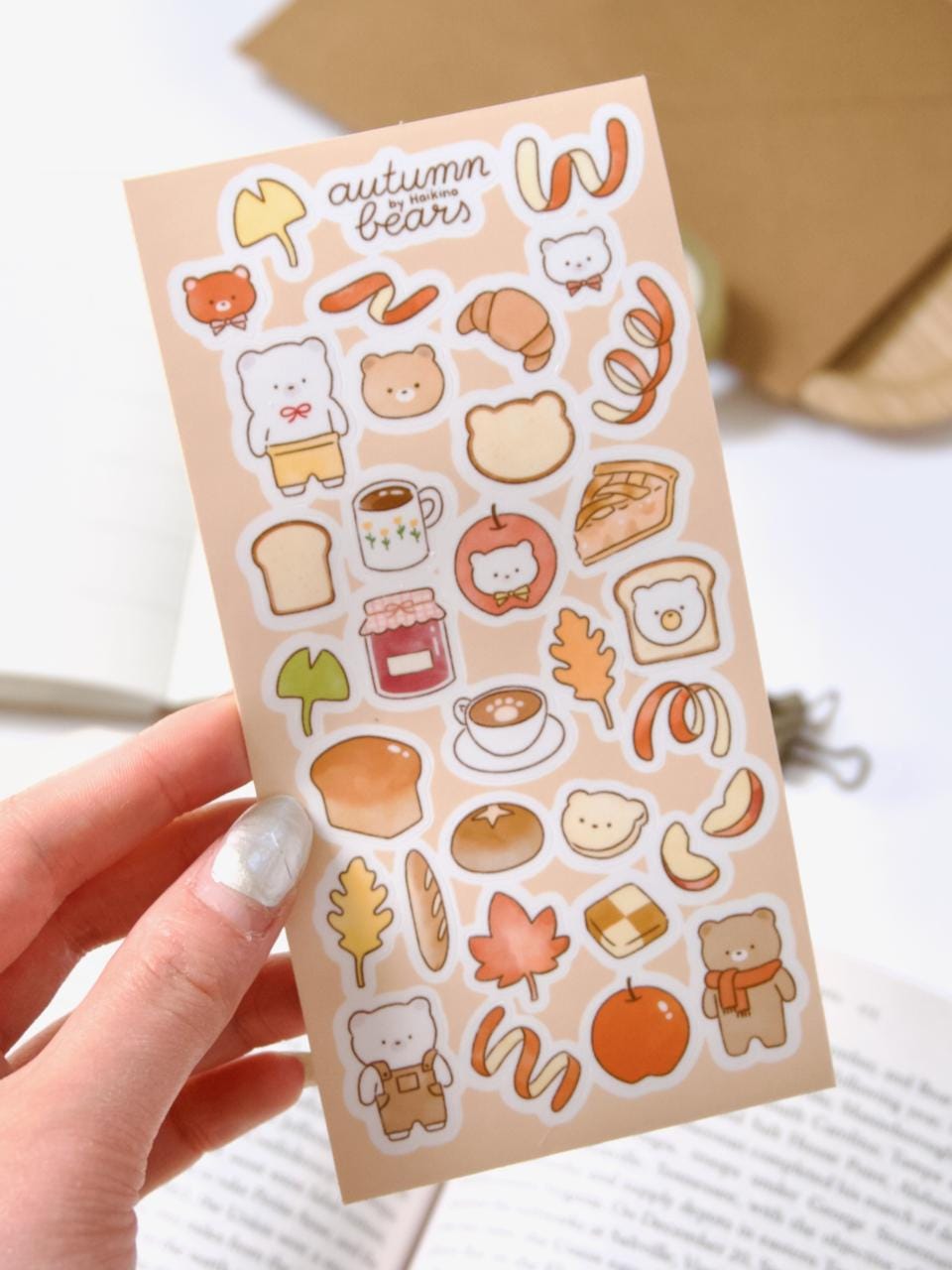 Autumn Bears Sticker Sheet