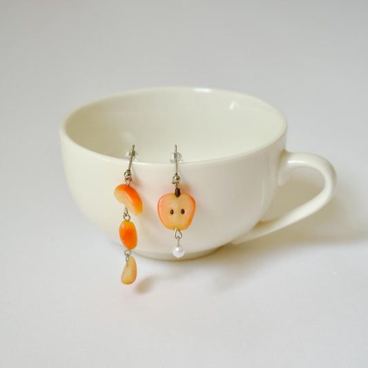 Sliced Apple Dangle Earrings