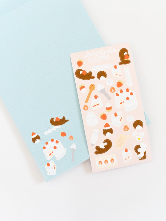 Let's Bake A Cake Sticker Sheet