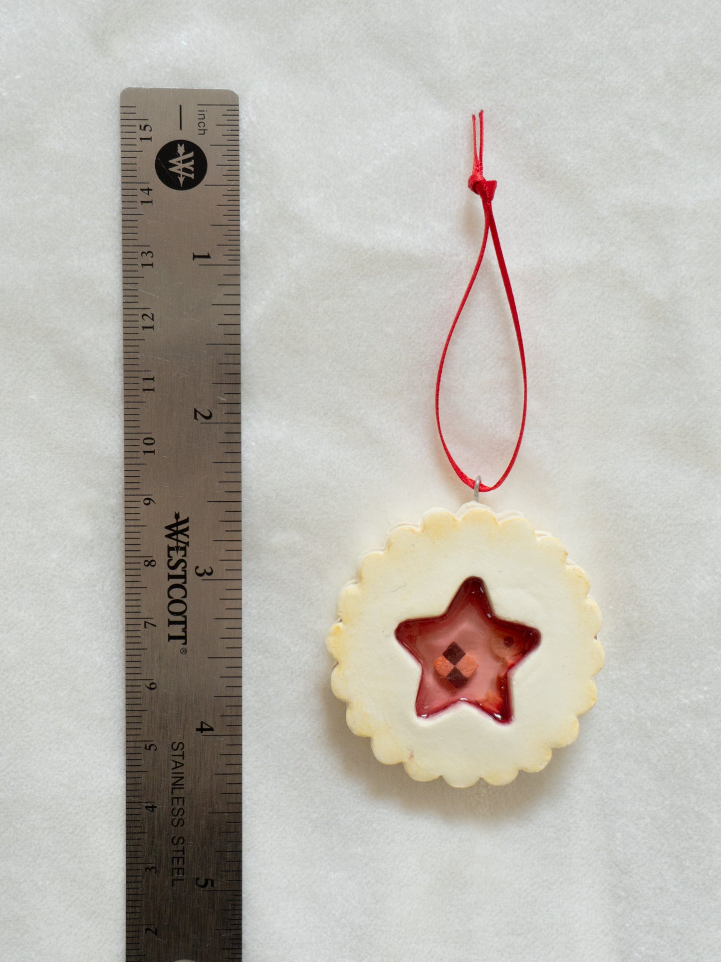 Linzer Cookie Shaker Ornament