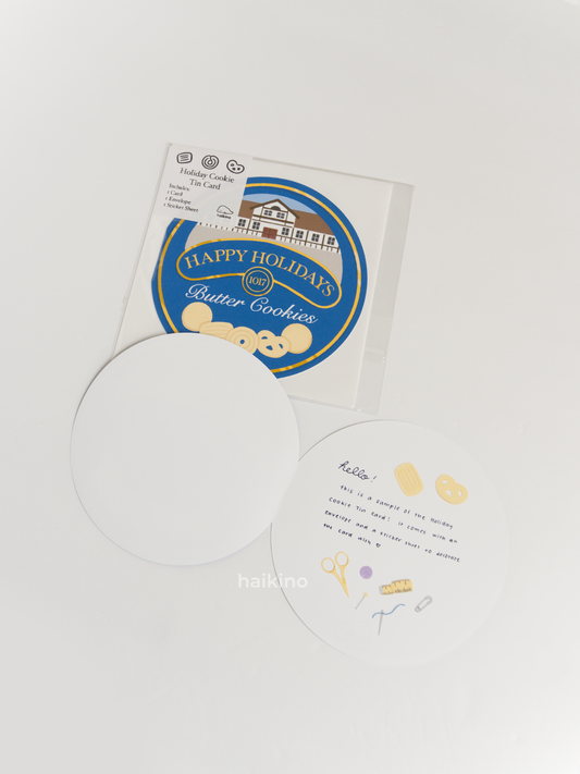 Happy Holiday Danish Butter Cookie Tin Card