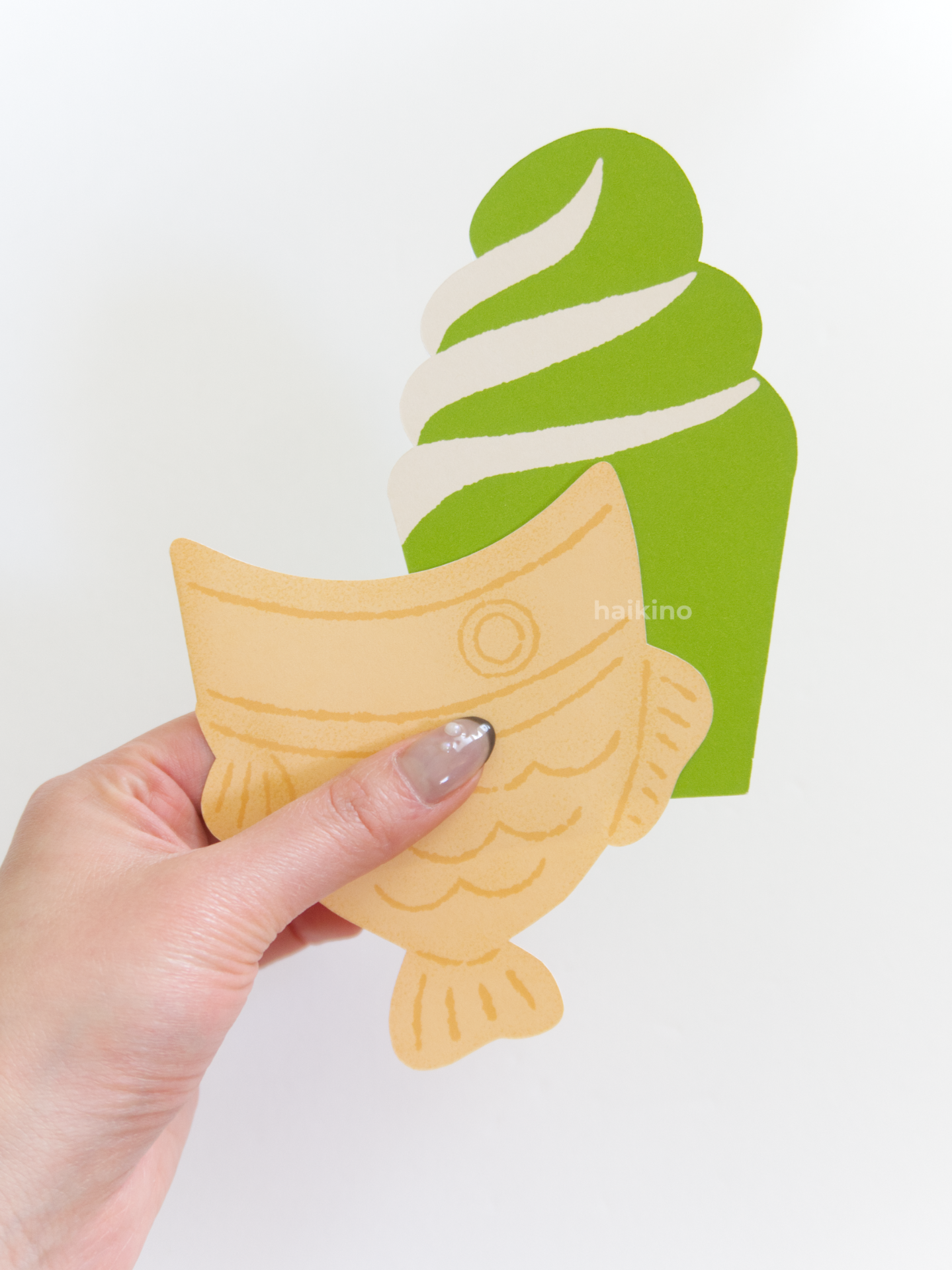 Taiyaki Matcha Swirl Soft Serve Greeting Card