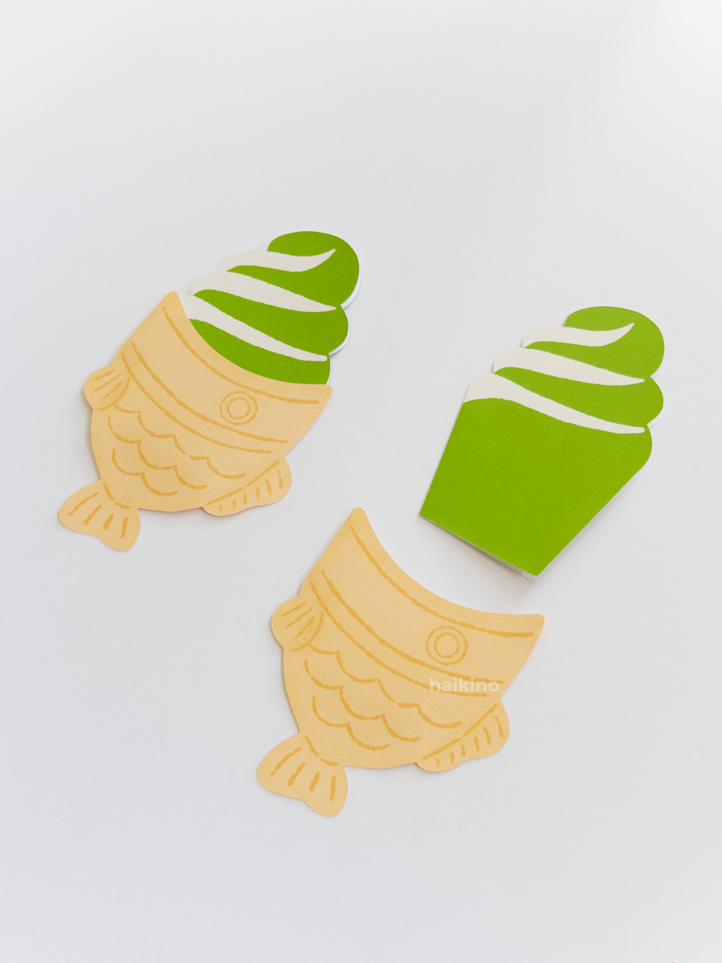 Taiyaki Matcha Swirl Soft Serve Greeting Card