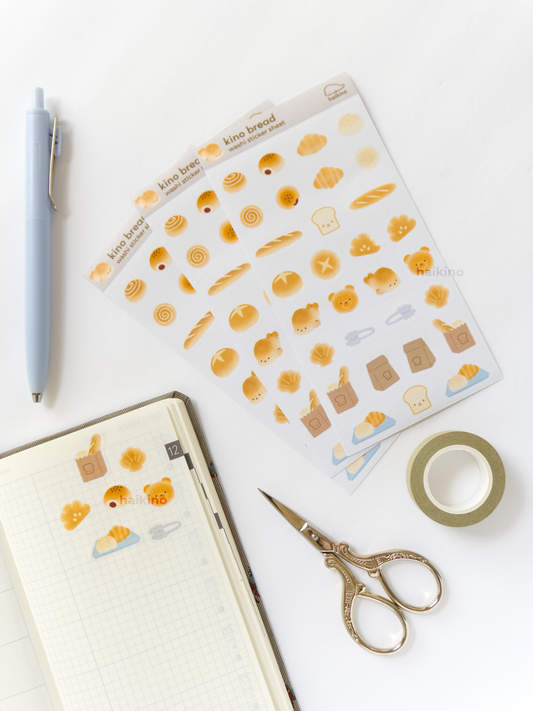 Bread Washi Sticker Sheet