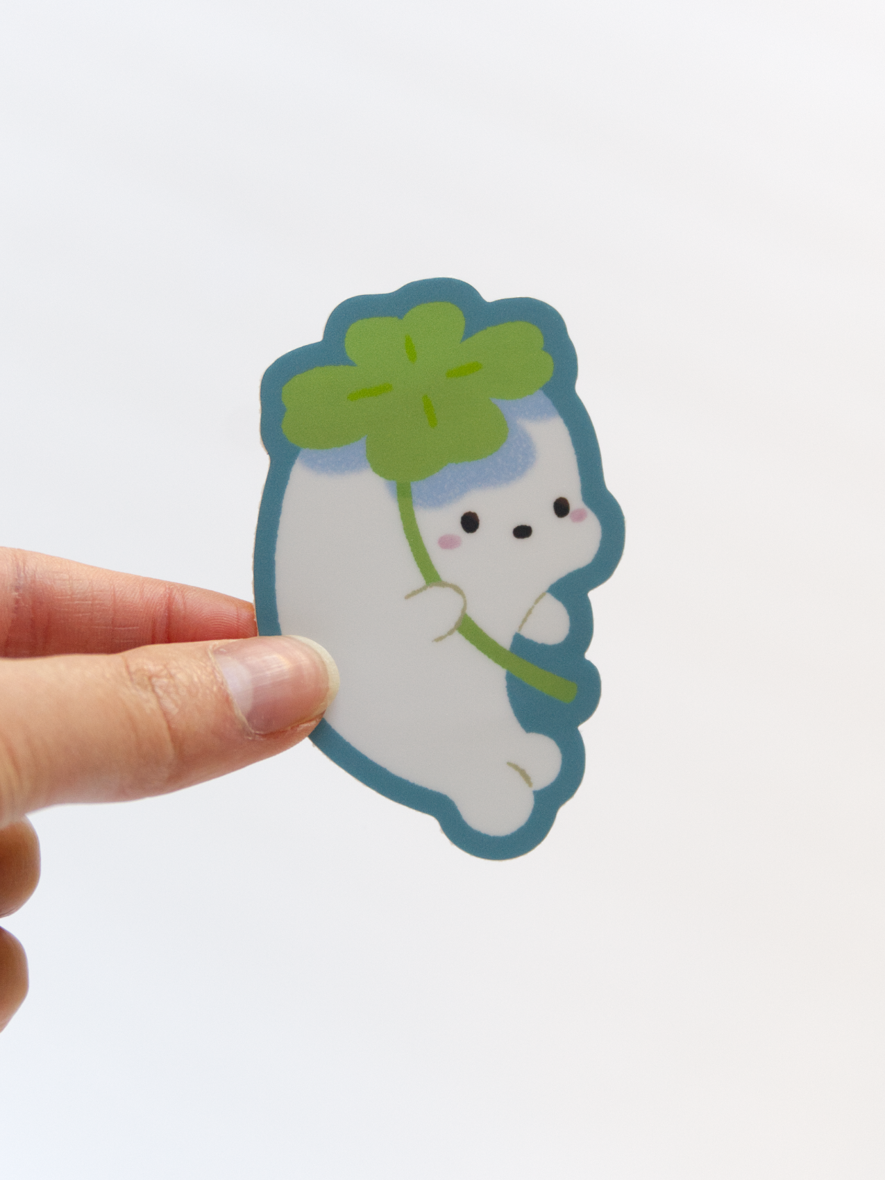 [B-Grade] Lucky Clover Kino Large Holographic Sticker
