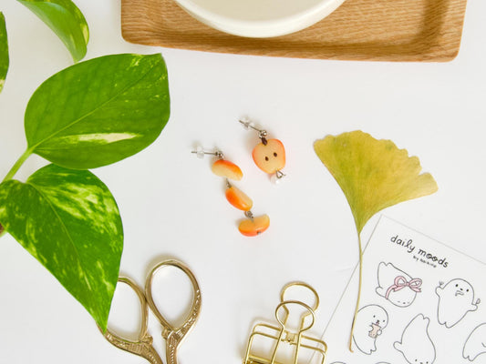 Sliced Apple Dangle Earrings