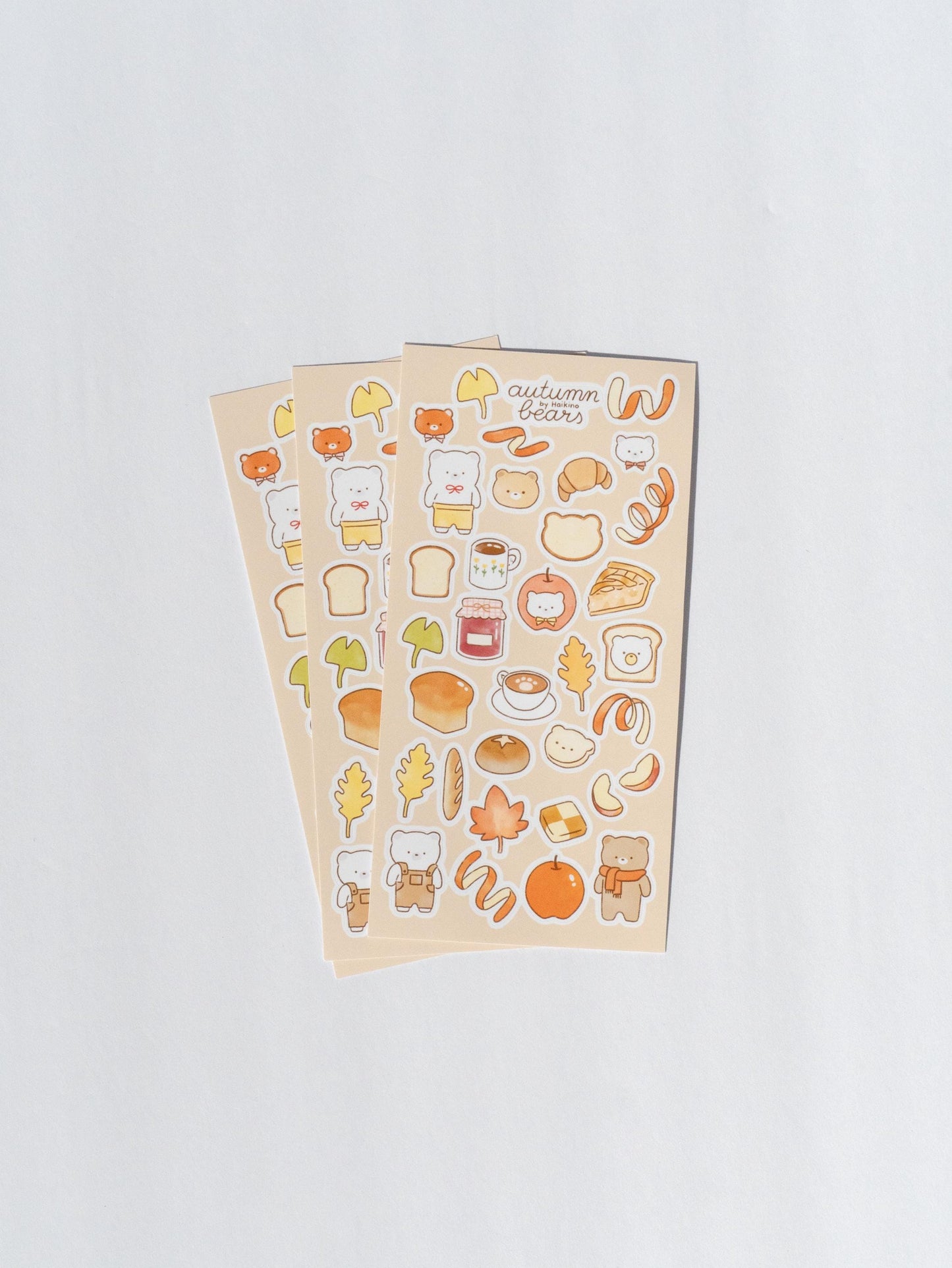 Autumn Bears Sticker Sheet