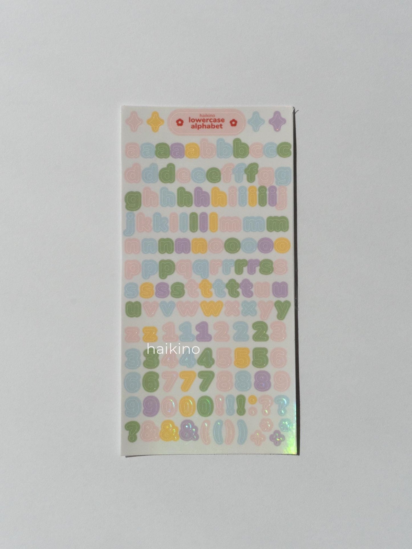 Holographic Alphabet Sticker Sheet