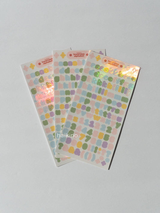 Holographic Alphabet Sticker Sheet