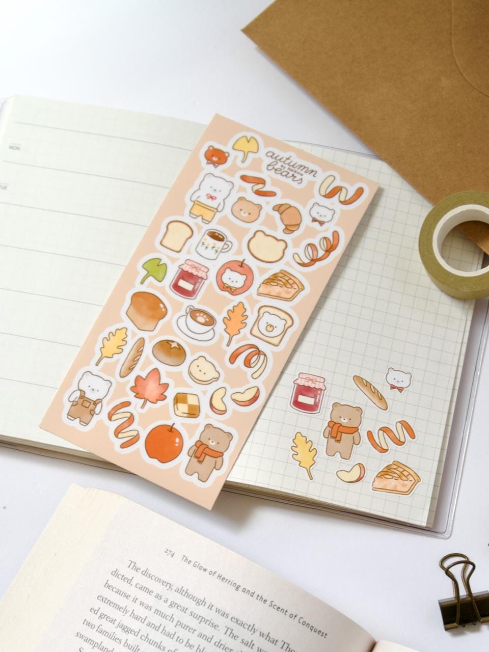 Autumn Bears Sticker Sheet